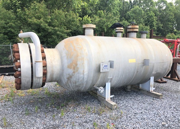 used 2000 Gallon, 2100 PSI, 316 Stainless Steel High Pressure vessel/tank. Rated 2100 PSI @ 300 Deg.F. 5' dia x 10' T/T (18'6